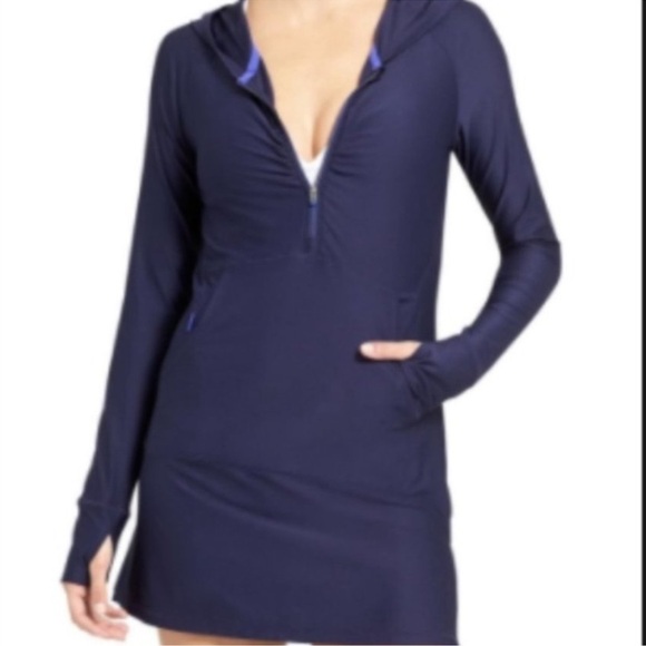 ATHLETA Navy Wick It Wanderer Swimsuit Coverup - Picture 2 of 13